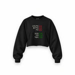 End And King Oversize Crop Sweatshirt — Siyah — Ön baskı