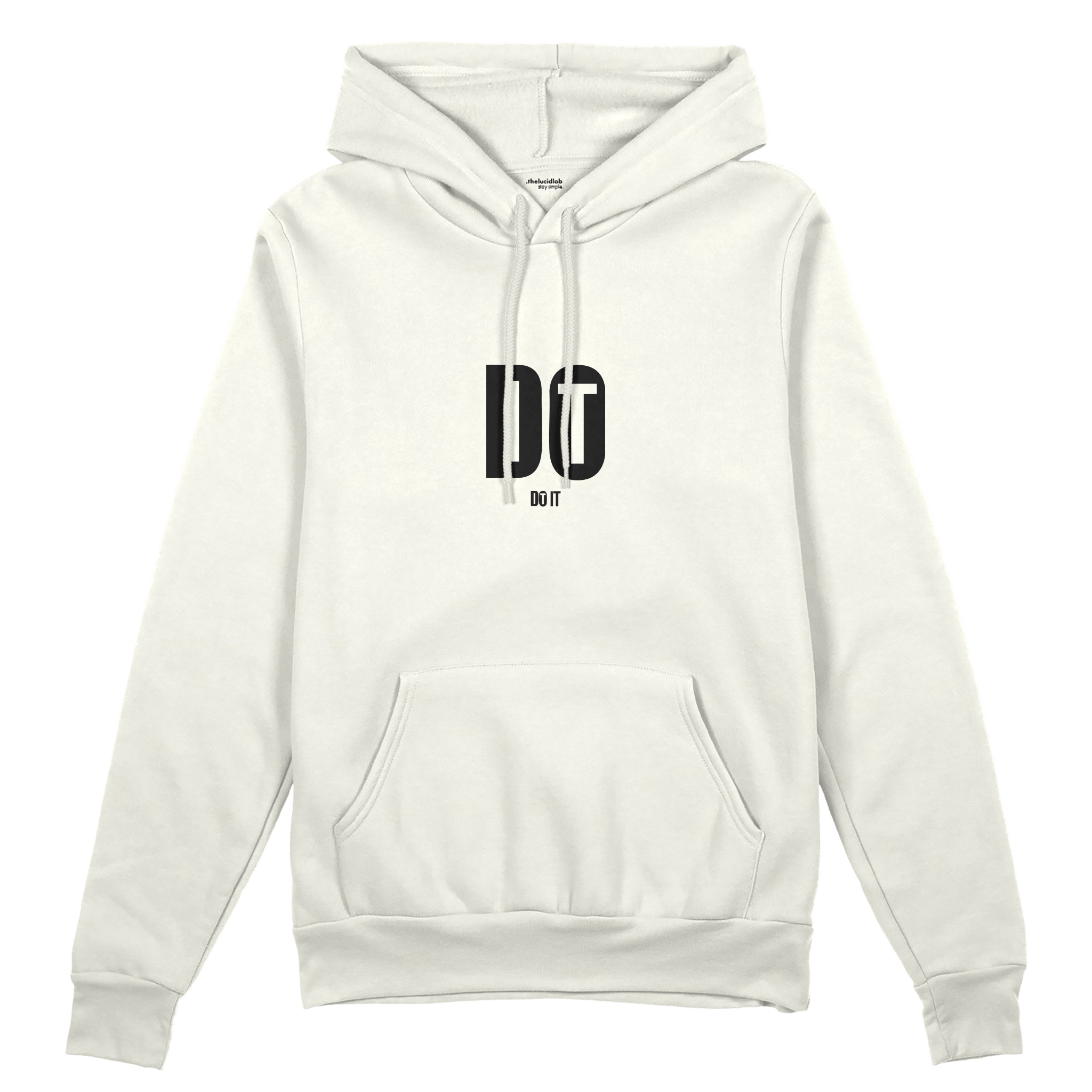 DO IT Oversize Hoodie - Beyaz - ön görünüm