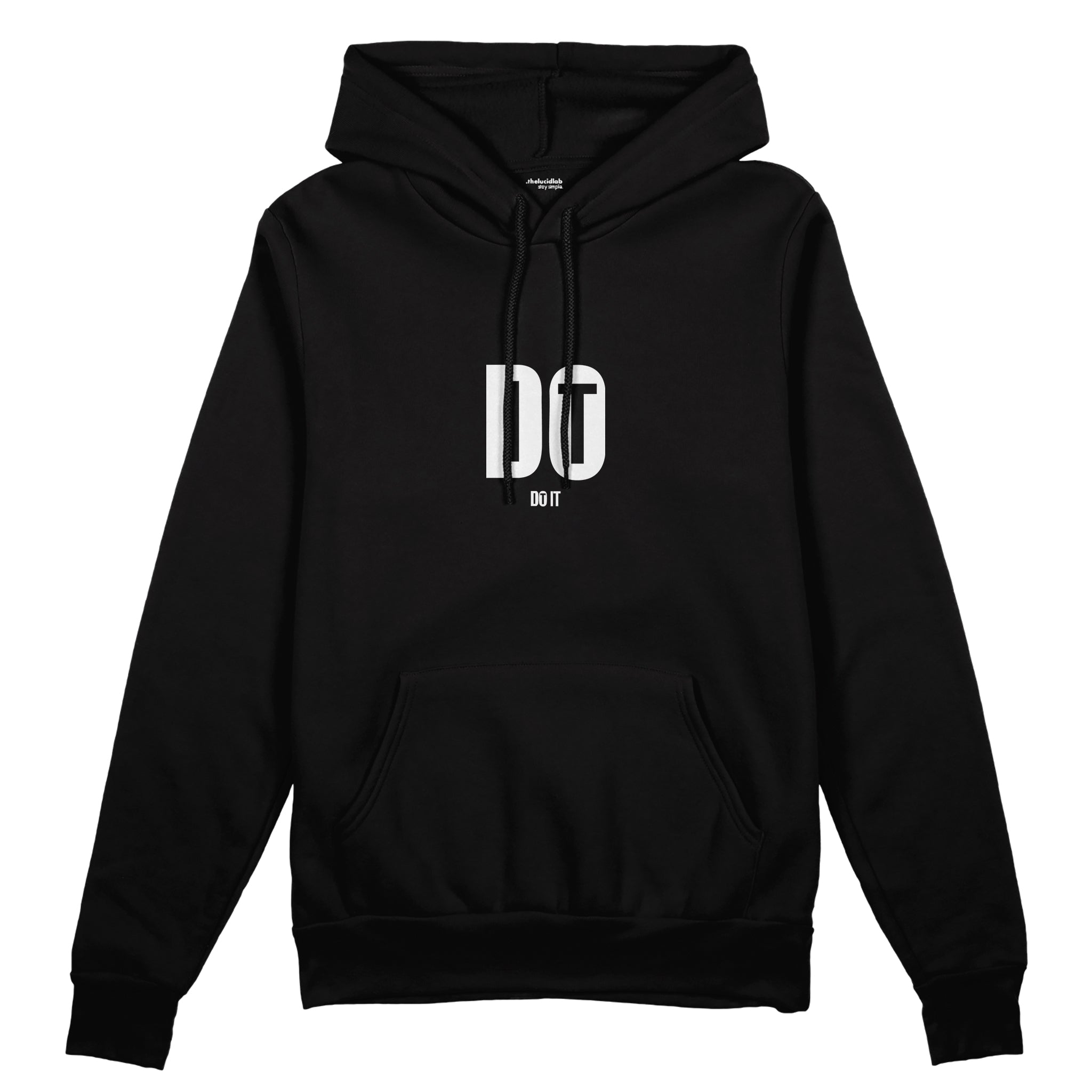 DO IT Oversize Hoodie - Siyah - ön görünüm