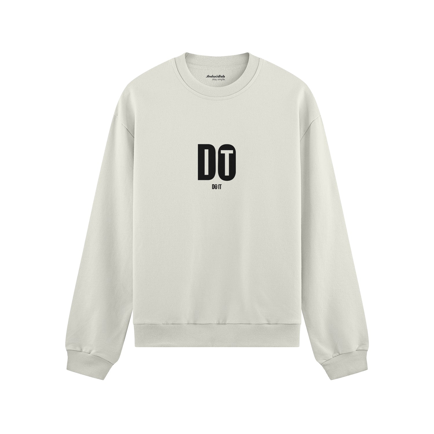 DO IT Oversize Sweatshirt - Beyaz - ön görünüm