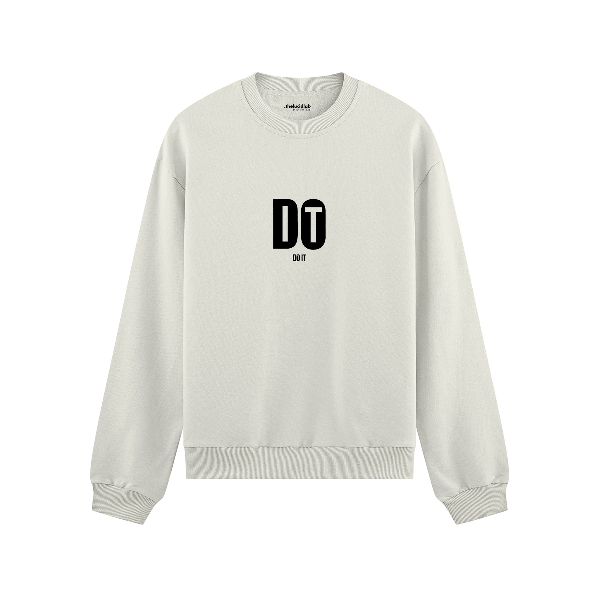 DO IT Oversize Sweatshirt - Beyaz - ön görünüm