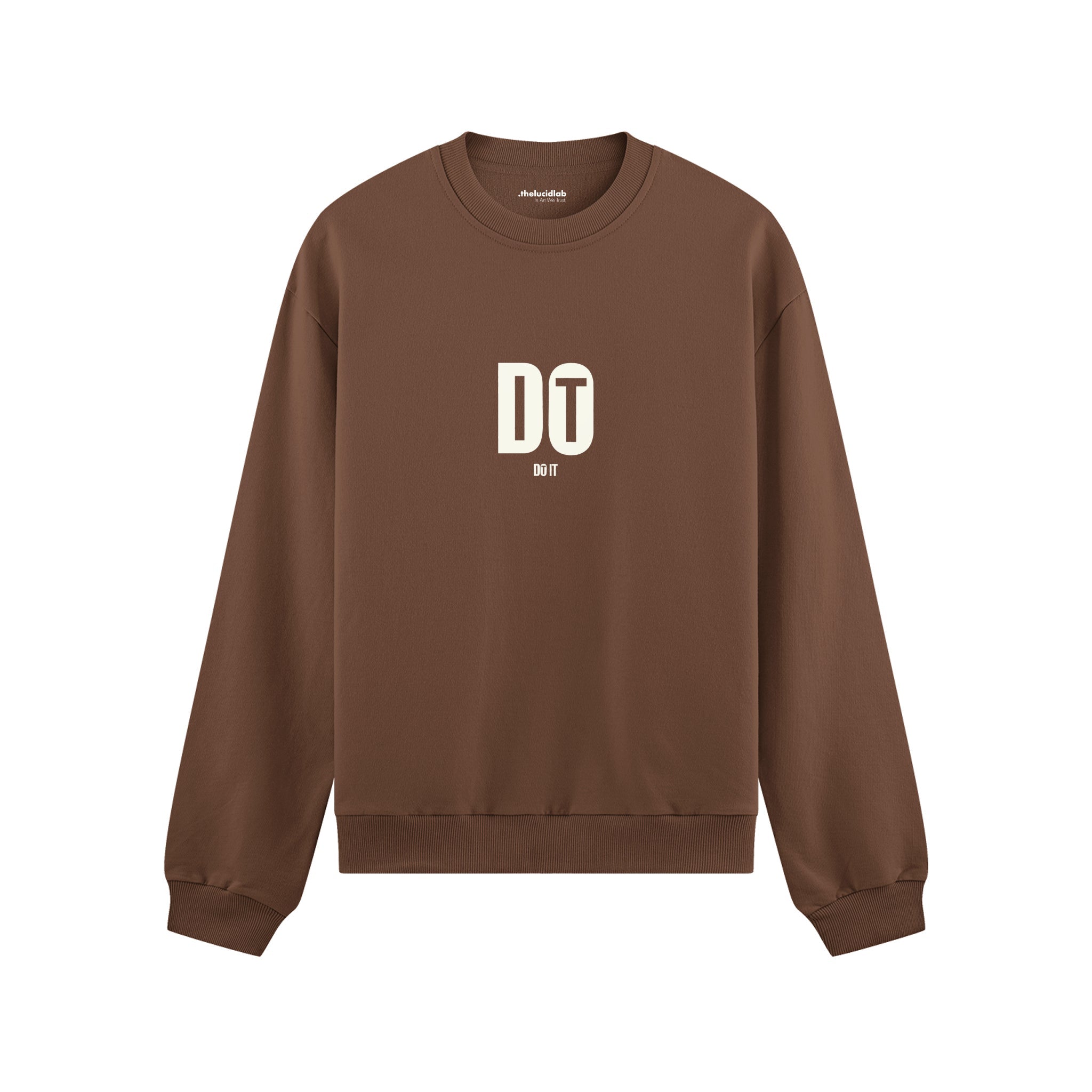 DO IT Oversize Sweatshirt - Kahverengi - ön görünüm