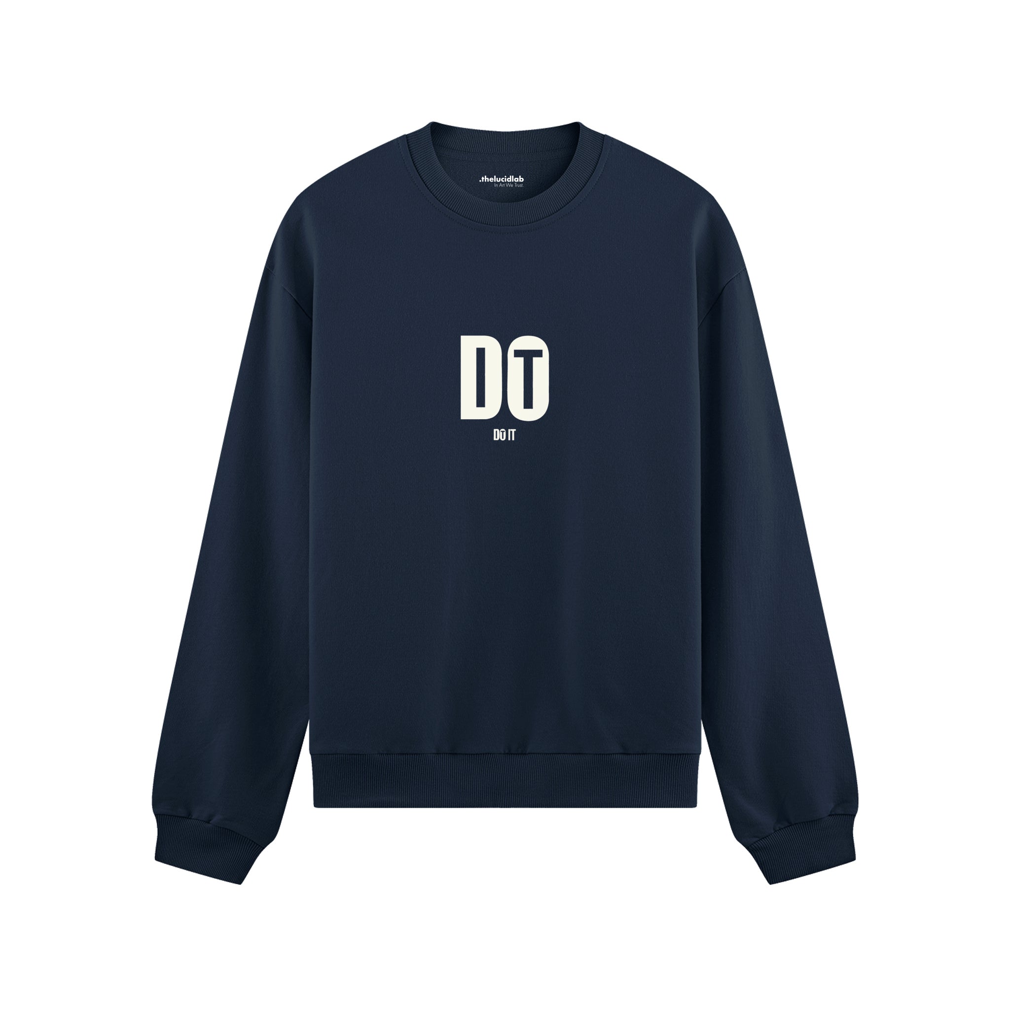 DO IT Oversize Sweatshirt - Lacivert - ön görünüm