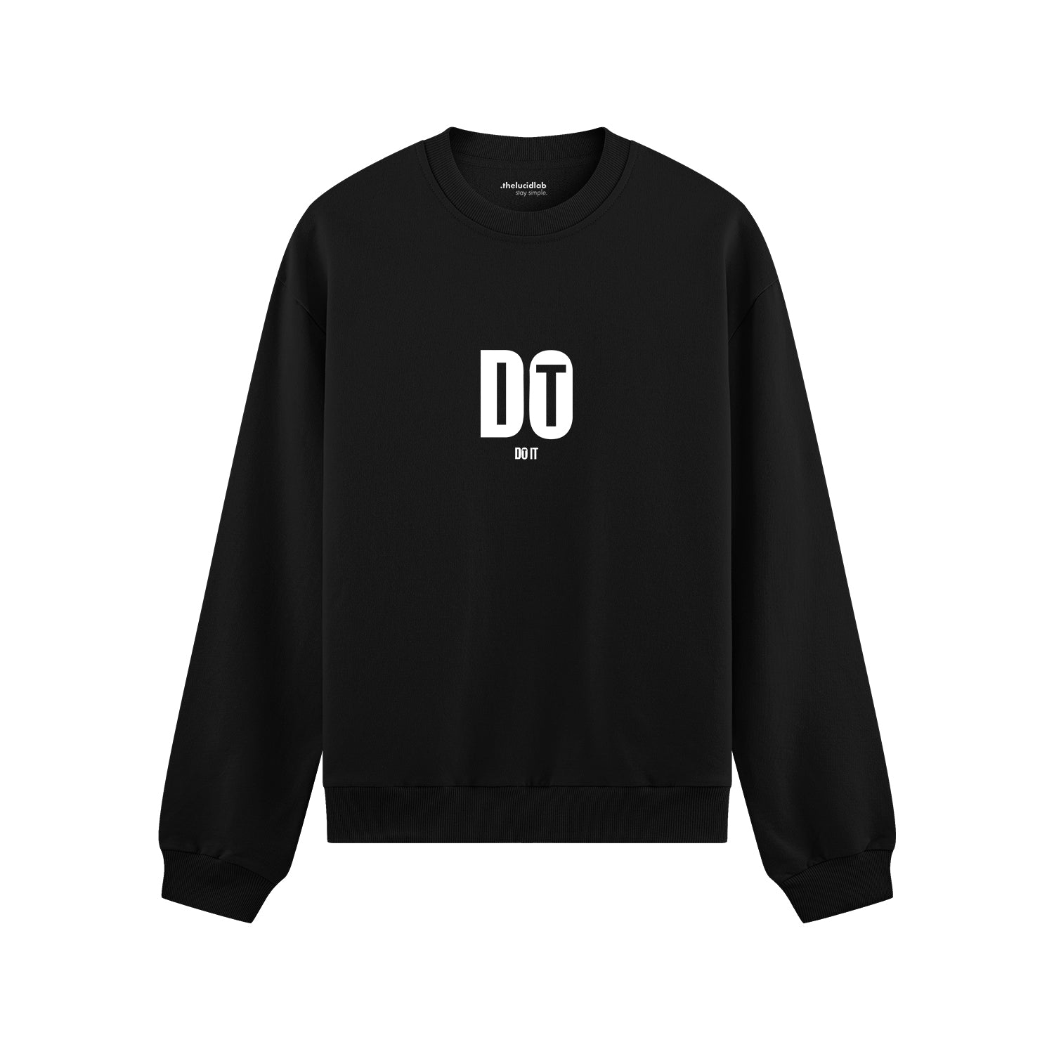 DO IT Oversize Sweatshirt - Siyah - ön görünüm