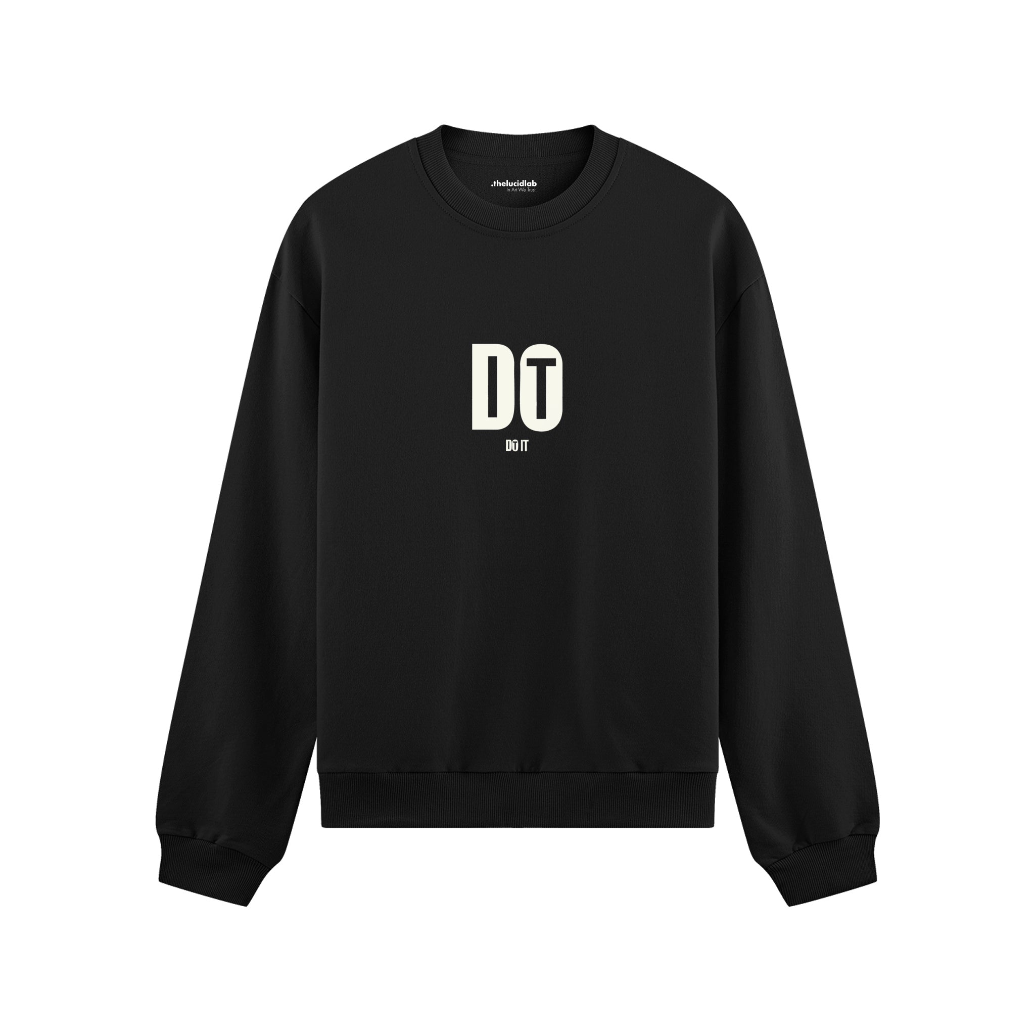 DO IT Oversize Sweatshirt - Siyah - ön görünüm