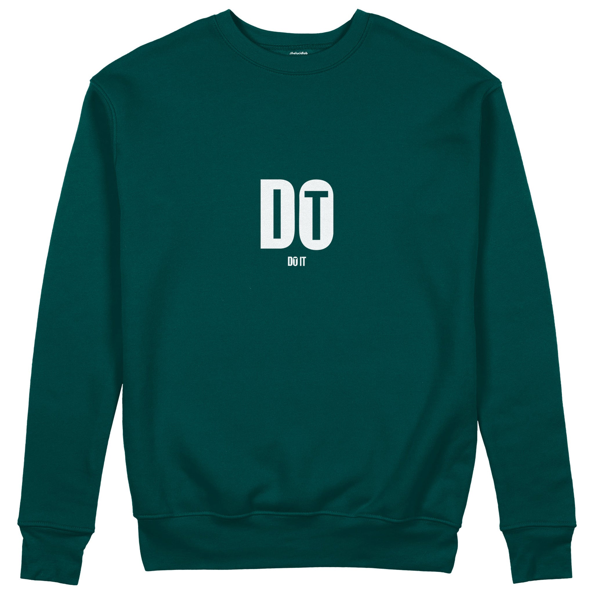 DO IT Sweatshirt - Koyu Yeşil - ön görünüm