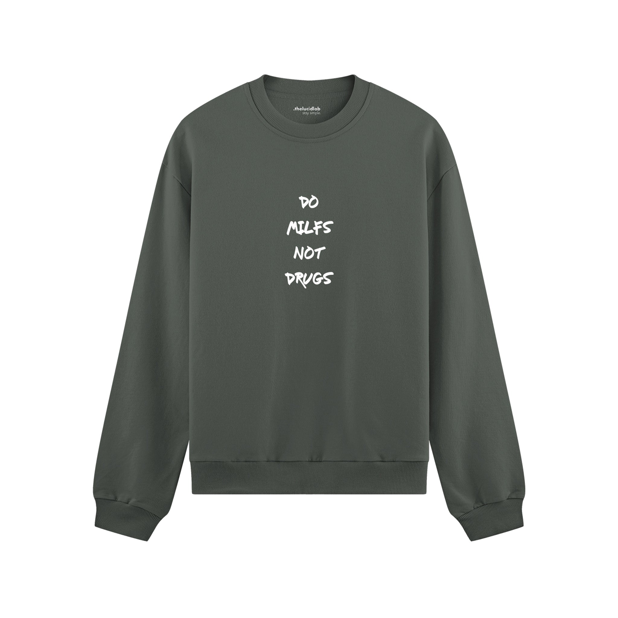 Do MILFs Oversize Sweatshirt - Antrasit - ön görünüm