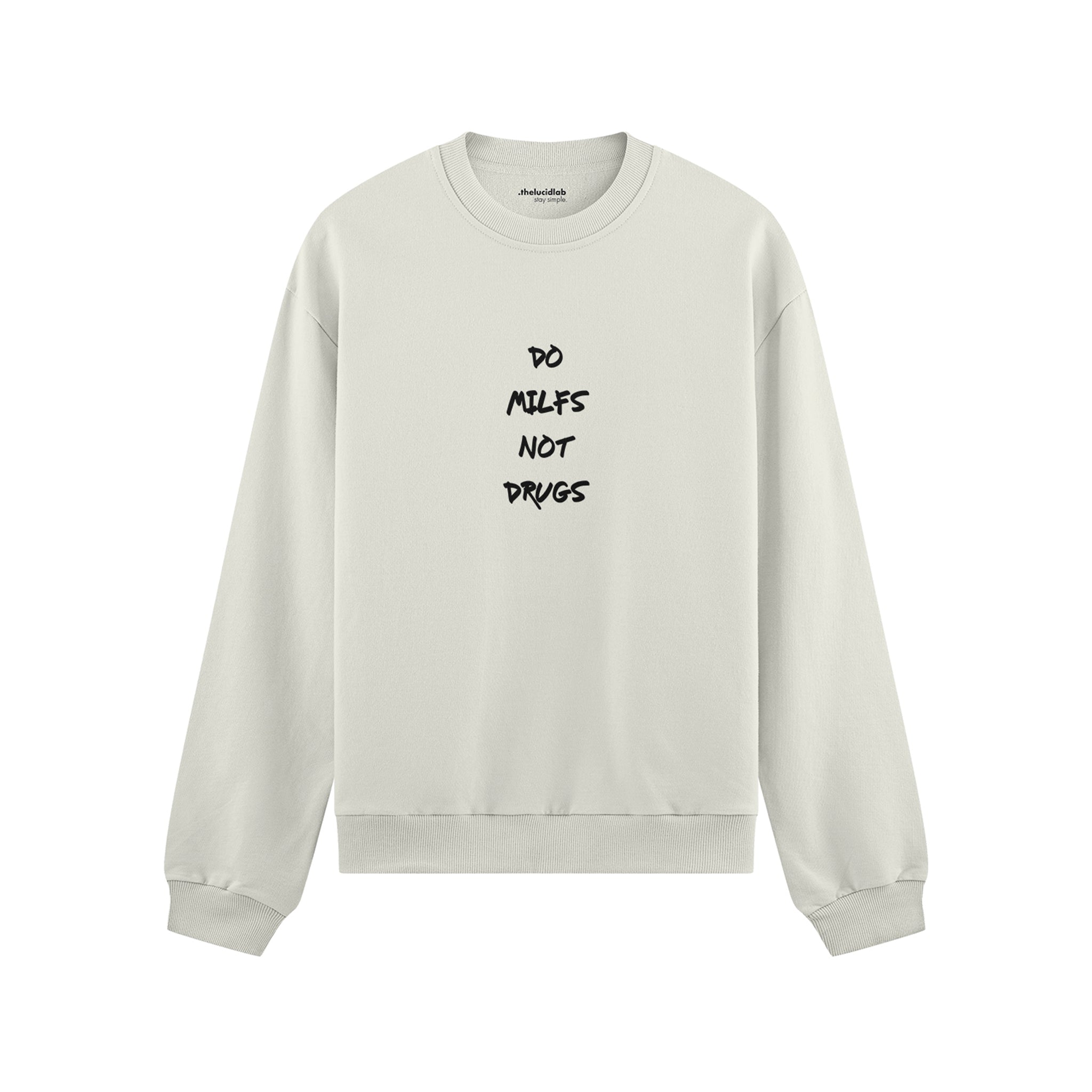 Do MILFs Oversize Sweatshirt - Beyaz - ön görünüm