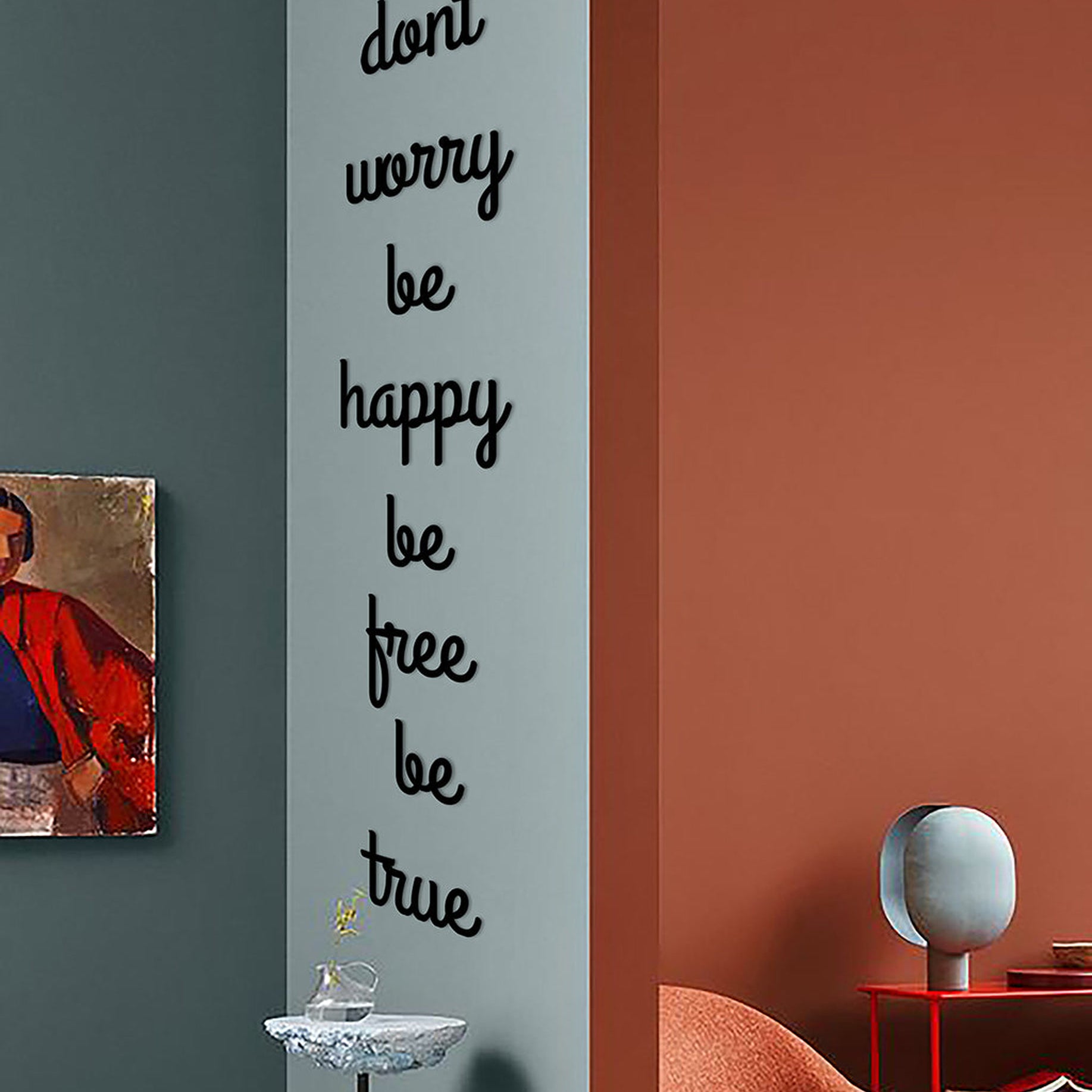 Don’t Worry - Metal Duvar Yazısı