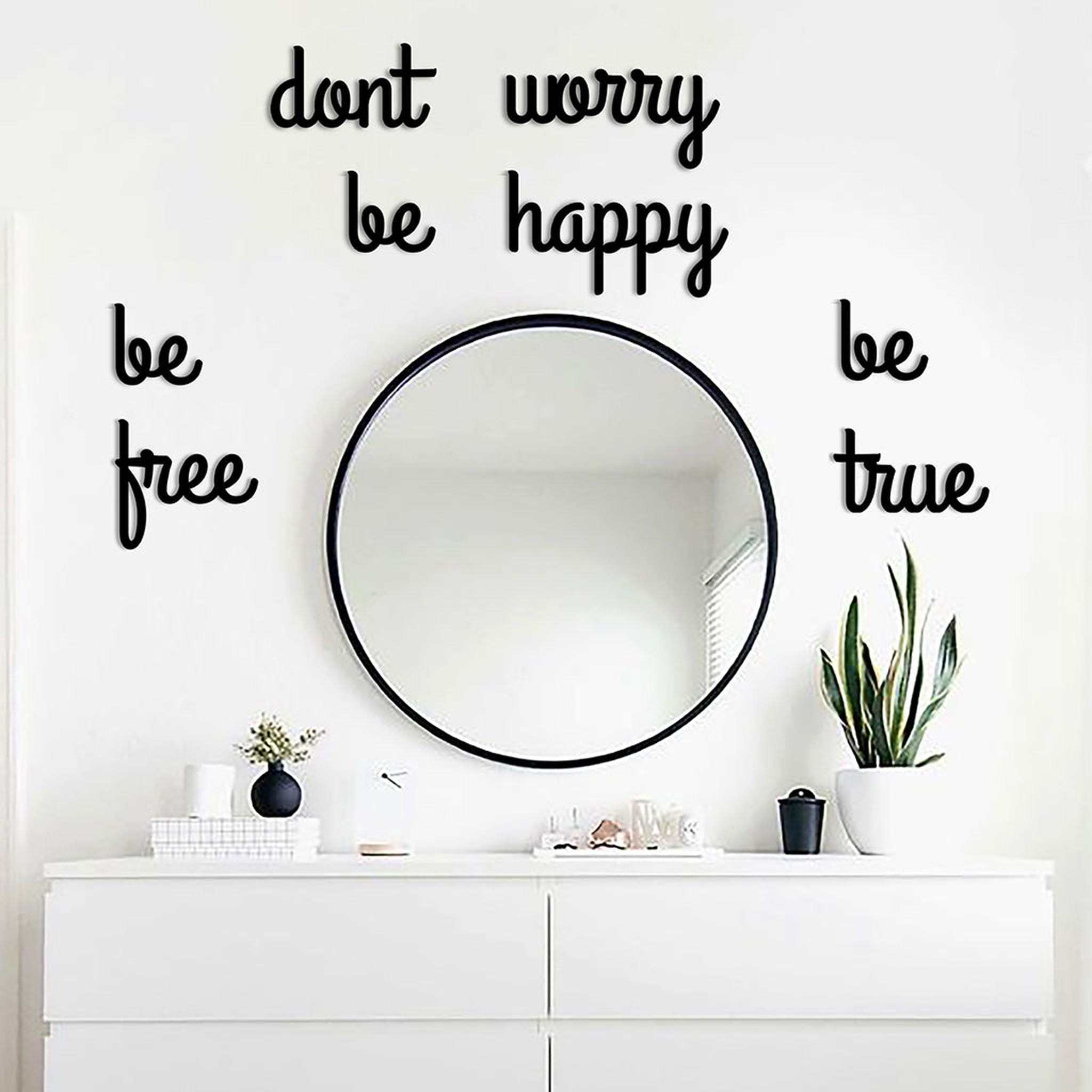 Don’t Worry - Metal Duvar Yazısı