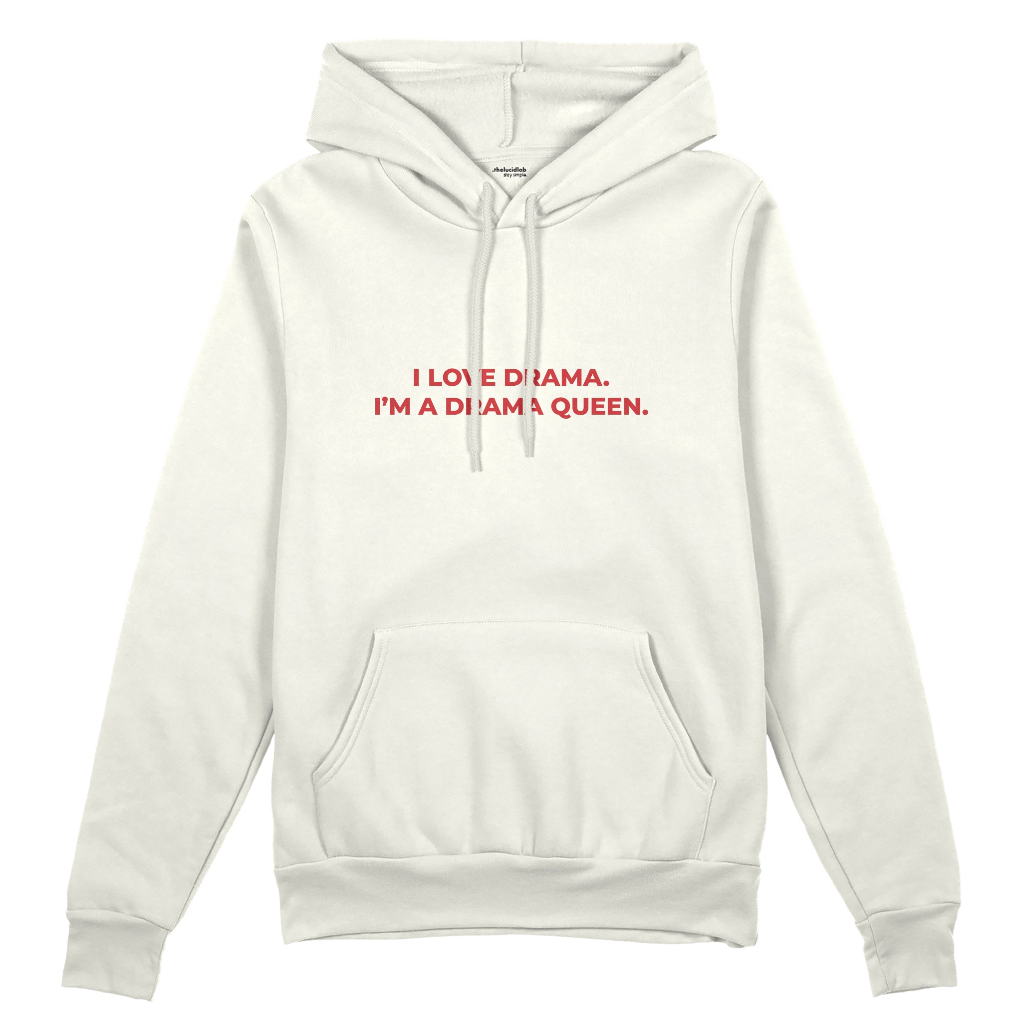 Drama Queen Oversize Hoodie - Beyaz - ön görünüm