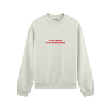 Drama Queen Oversize Sweatshirt - Beyaz - ön görünüm