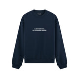 Drama Queen Oversize Sweatshirt - Lacivert - ön görünüm