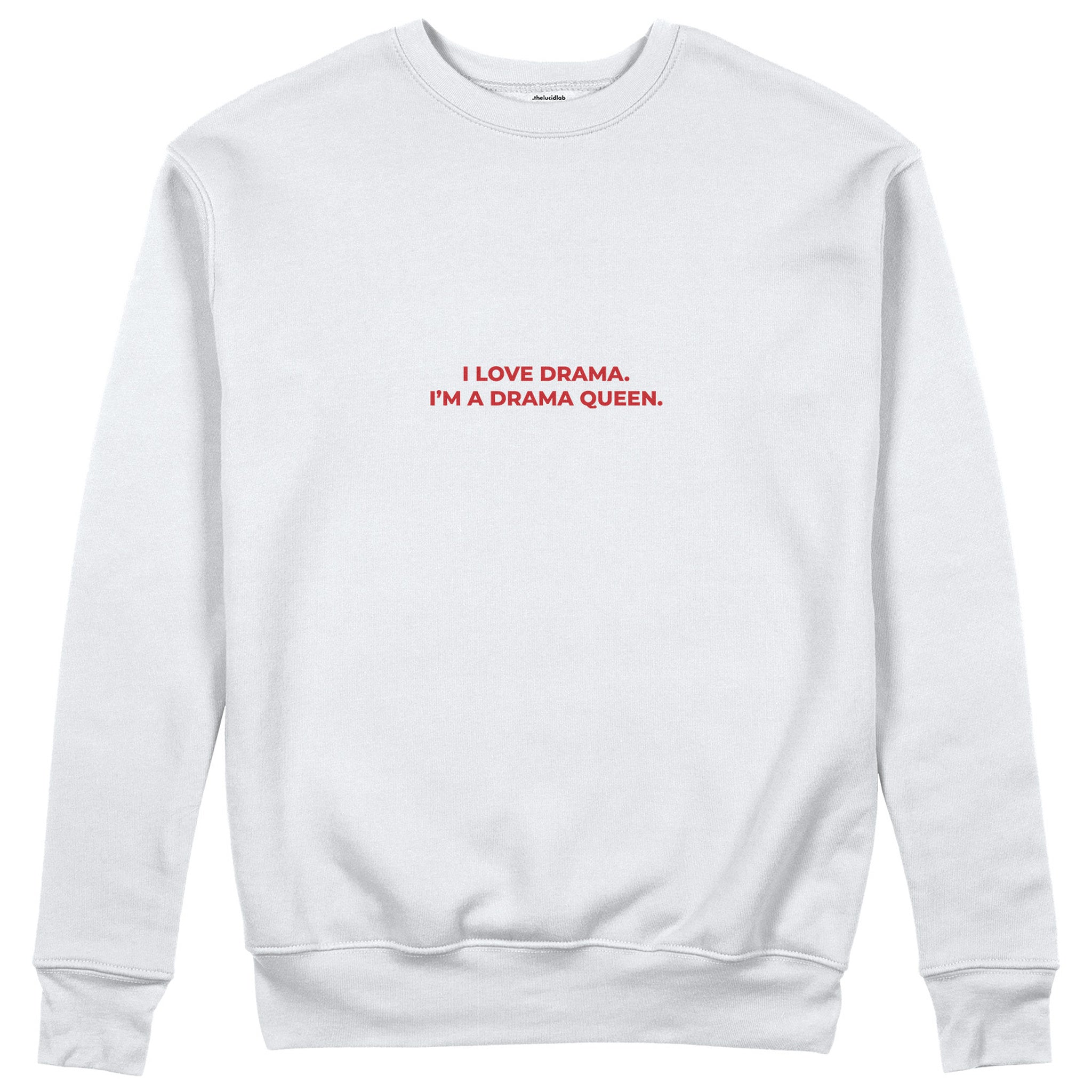 Drama Queen Sweatshirt - Beyaz - ön görünüm