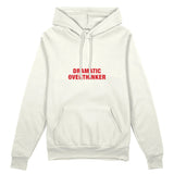 Dramatic Overthinker Oversize Hoodie - Beyaz - ön görünüm