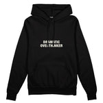 Dramatic Overthinker Oversize Hoodie - Siyah - ön görünüm