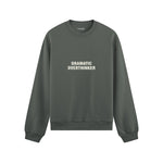 Dramatic Overthinker Oversize Sweatshirt - Antrasit - ön görünüm