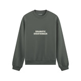 Dramatic Overthinker Oversize Sweatshirt - Antrasit - ön görünüm