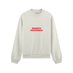 Dramatic Overthinker Oversize Sweatshirt - Beyaz - ön görünüm