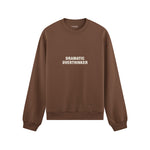 Dramatic Overthinker Oversize Sweatshirt - Kahverengi - ön görünüm