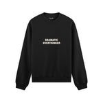 Dramatic Overthinker Oversize Sweatshirt - Siyah - ön görünüm