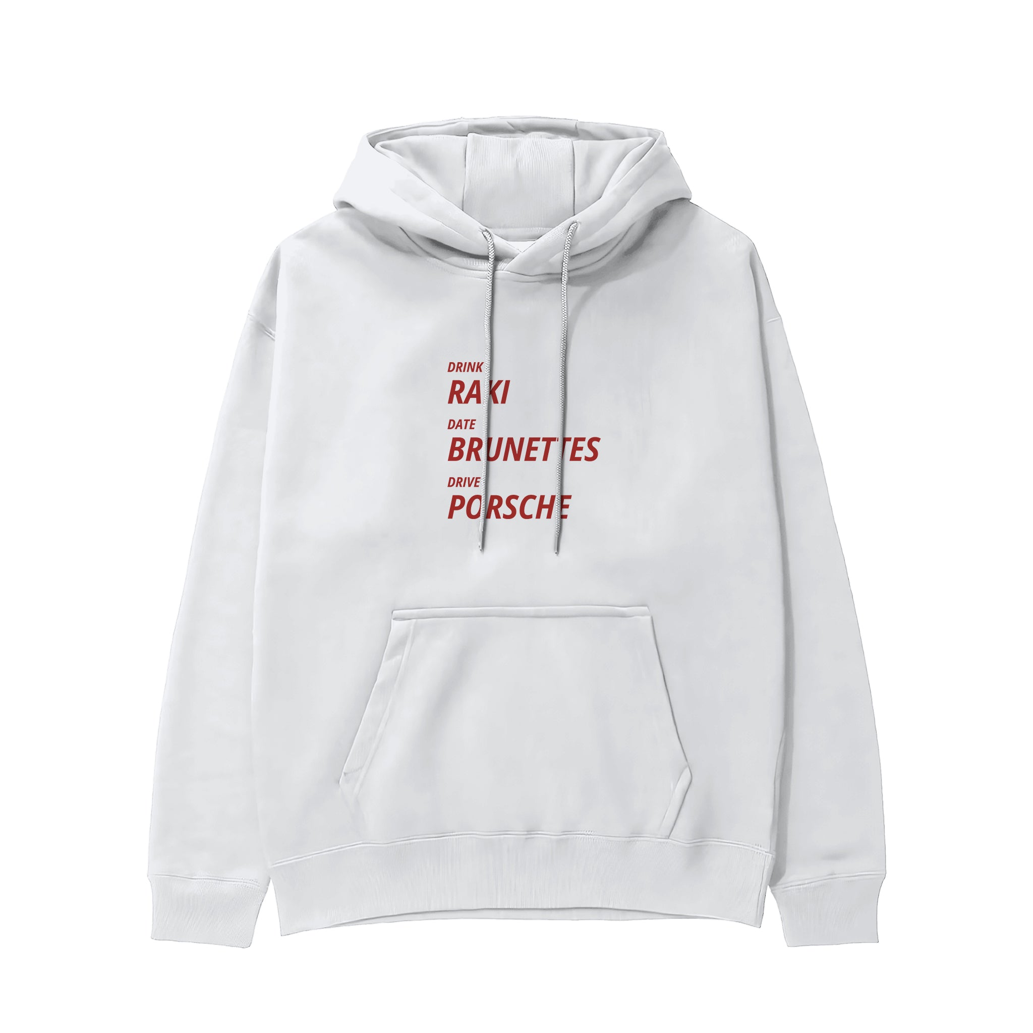 Drink Date Drive Hoodie - Beyaz - ön görünüm