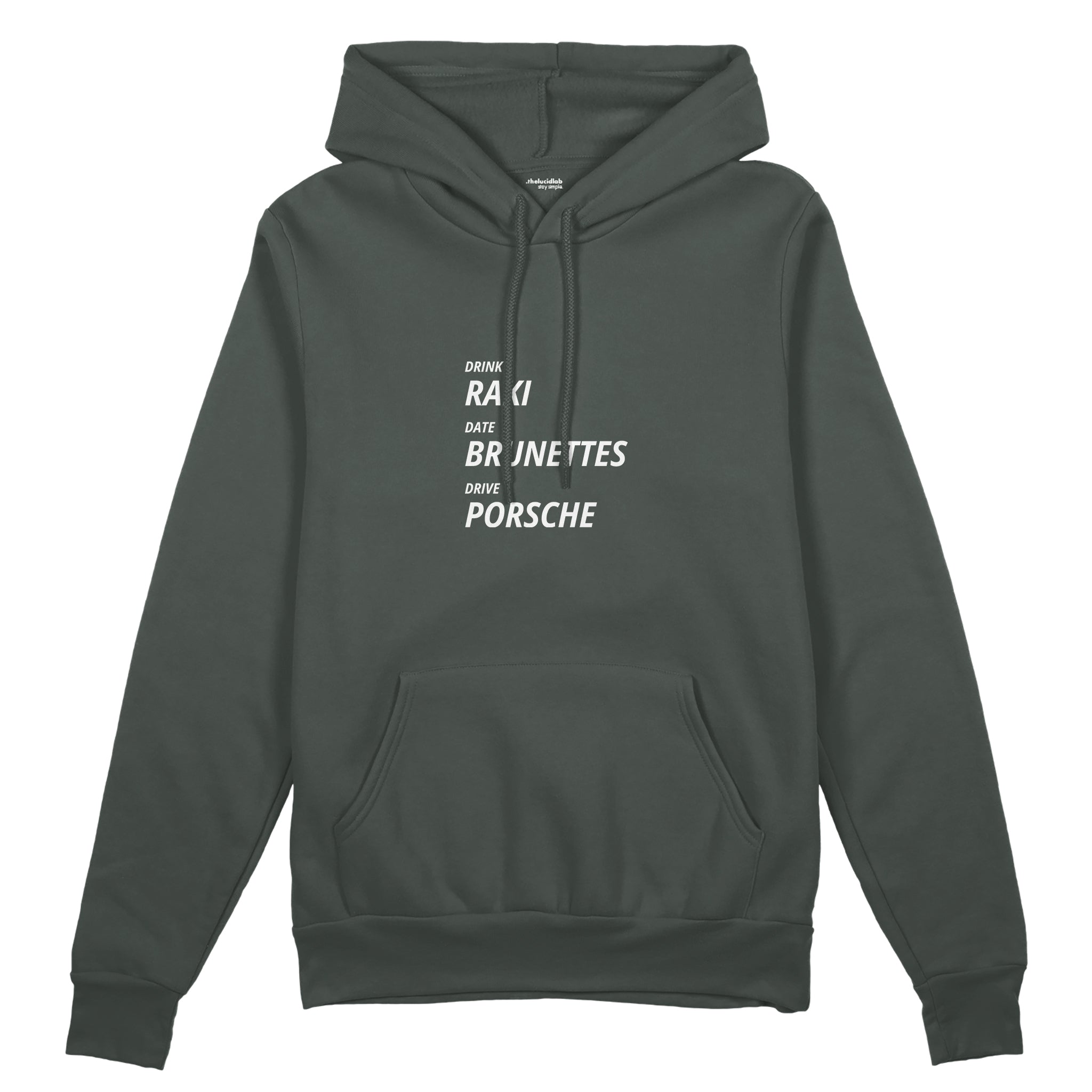 Drink Date Drive Oversize Hoodie - Antrasit - ön görünüm