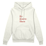 Drink Date Drive Oversize Hoodie - Beyaz - ön görünüm