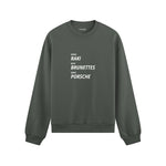 Drink Date Drive Oversize Sweatshirt - Antrasit - ön görünüm