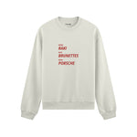 Drink Date Drive Oversize Sweatshirt - Beyaz - ön görünüm