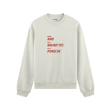 Drink Date Drive Oversize Sweatshirt - Beyaz - ön görünüm
