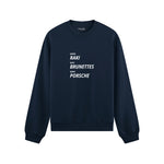 Drink Date Drive Oversize Sweatshirt - Lacivert - ön görünüm