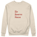 Drink Date Drive Sweatshirt - Bej - ön görünüm