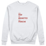 Drink Date Drive Sweatshirt - Beyaz - ön görünüm