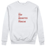 Drink Date Drive Sweatshirt - Beyaz - ön görünüm