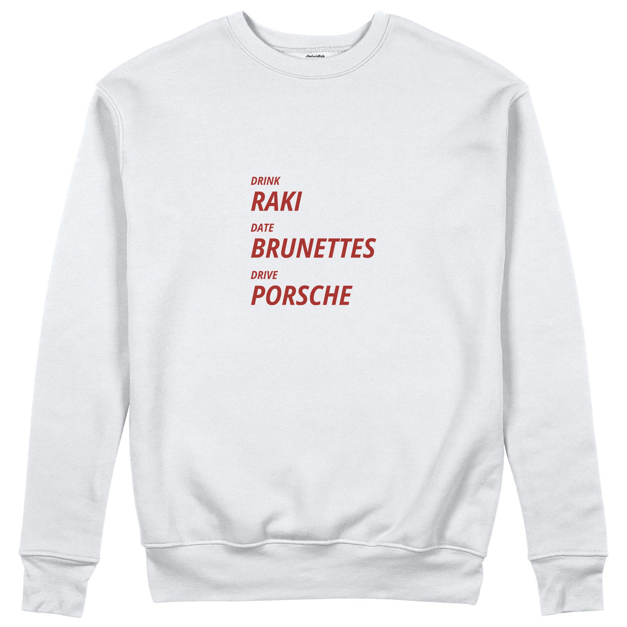 Drink Date Drive Sweatshirt - Beyaz - ön görünüm
