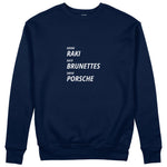 Drink Date Drive Sweatshirt - Lacivert - ön görünüm