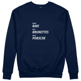 Drink Date Drive Sweatshirt - Lacivert - ön görünüm