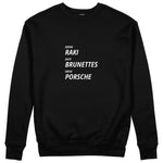 Drink Date Drive Sweatshirt - Siyah - ön görünüm