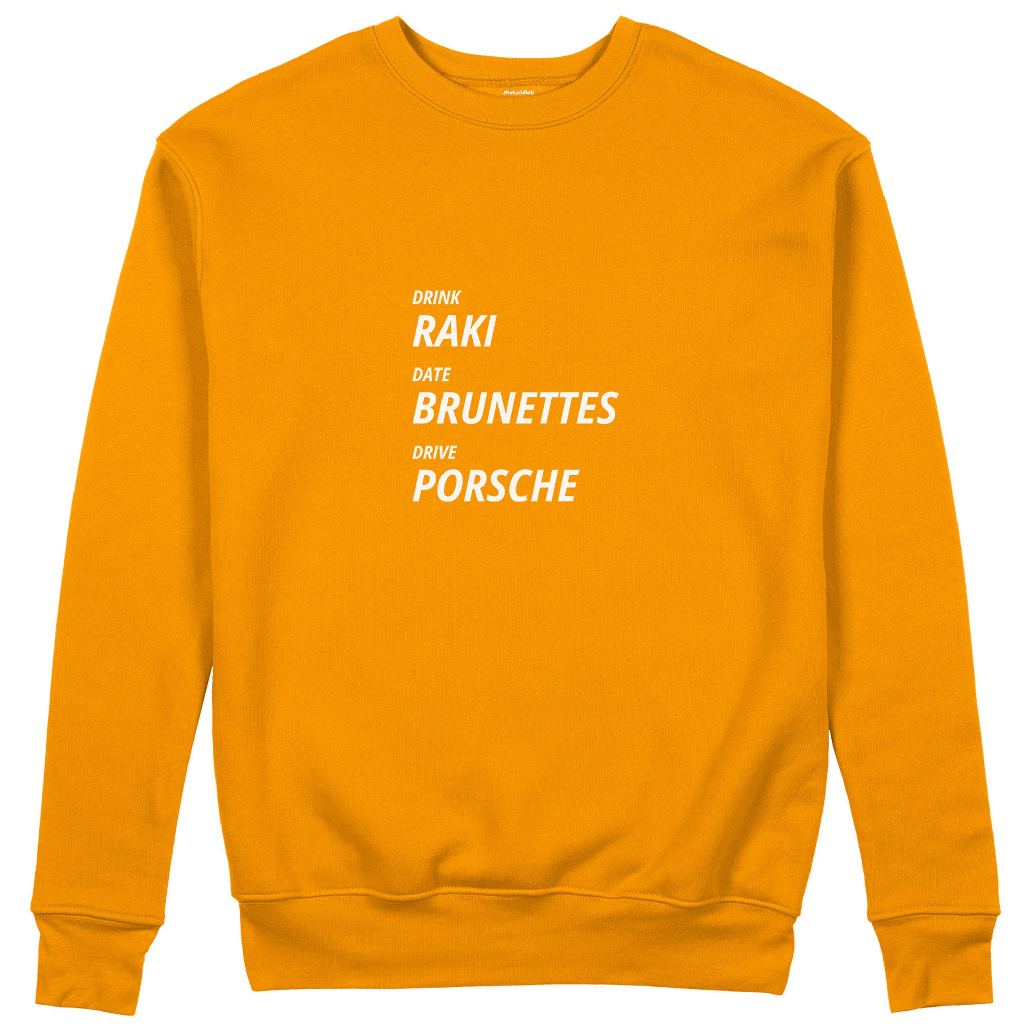 Drink Date Drive Sweatshirt - Turuncu - ön görünüm