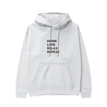Drink Love Relax Repeat Hoodie - Beyaz - ön görünüm