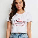 Hotdog Crop Tişört