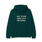 Eat Your Girl Out Hoodie - Koyu Yeşil - ön görünüm