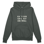 Eat Your Girl Out Oversize Hoodie - Antrasit - ön görünüm