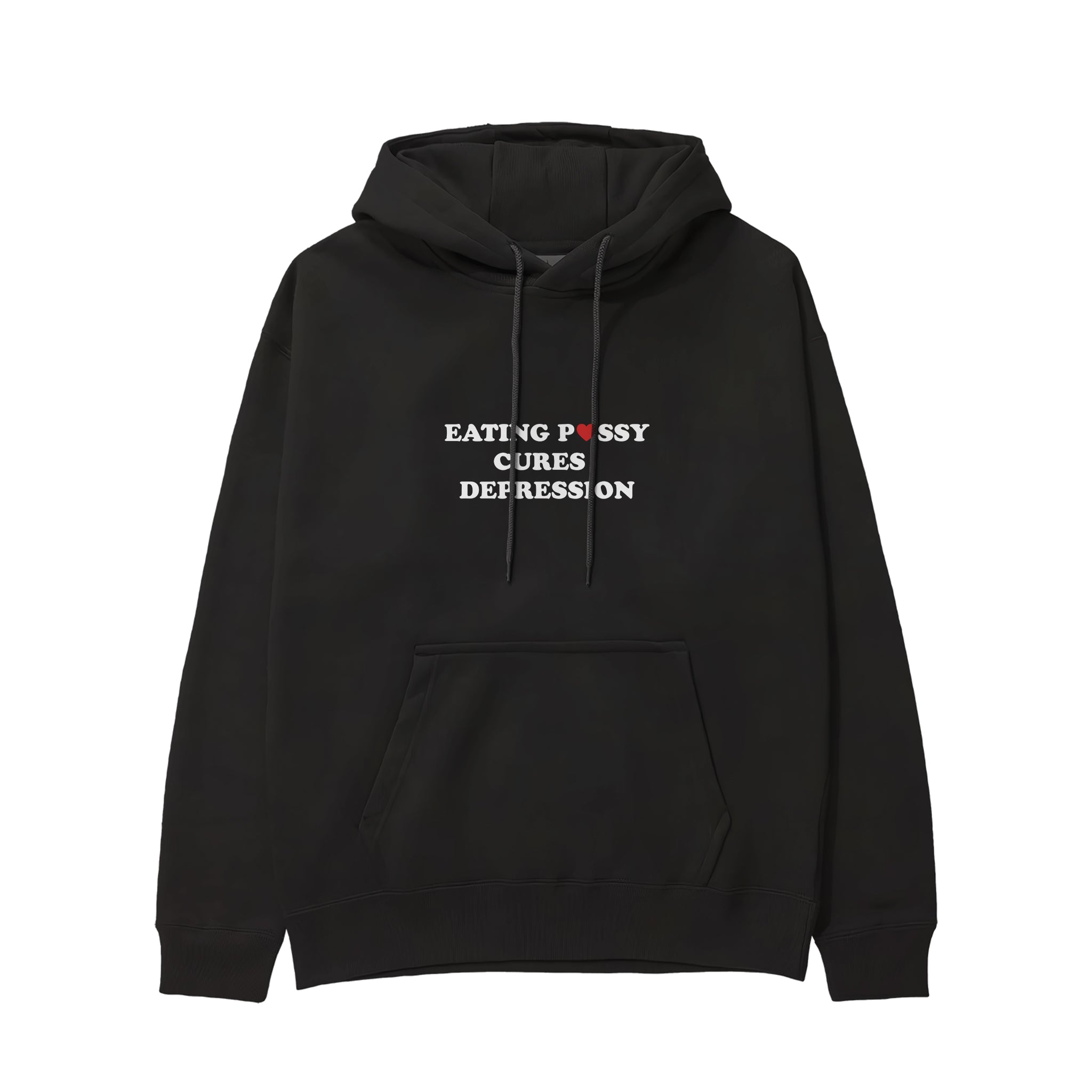 Eating Pussy Cures Depression Hoodie - Siyah - ön görünüm