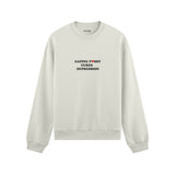Eating Pussy Cures Depression Oversize Sweatshirt - Beyaz - ön görünüm