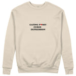 Eating Pussy Cures Depression Sweatshirt - Bej - ön görünüm
