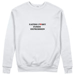 Eating Pussy Cures Depression Sweatshirt - Beyaz - ön görünüm