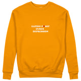 Eating Pussy Cures Depression Sweatshirt - Turuncu - ön görünüm