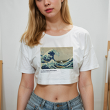 Kanagawa Oki Nami Ura Crop Tişört